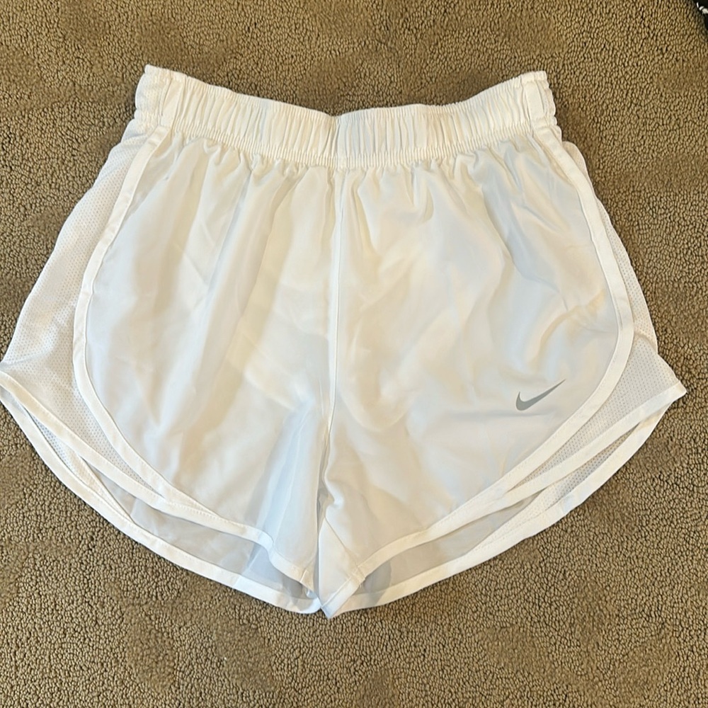 Nike XS lined running shorts white